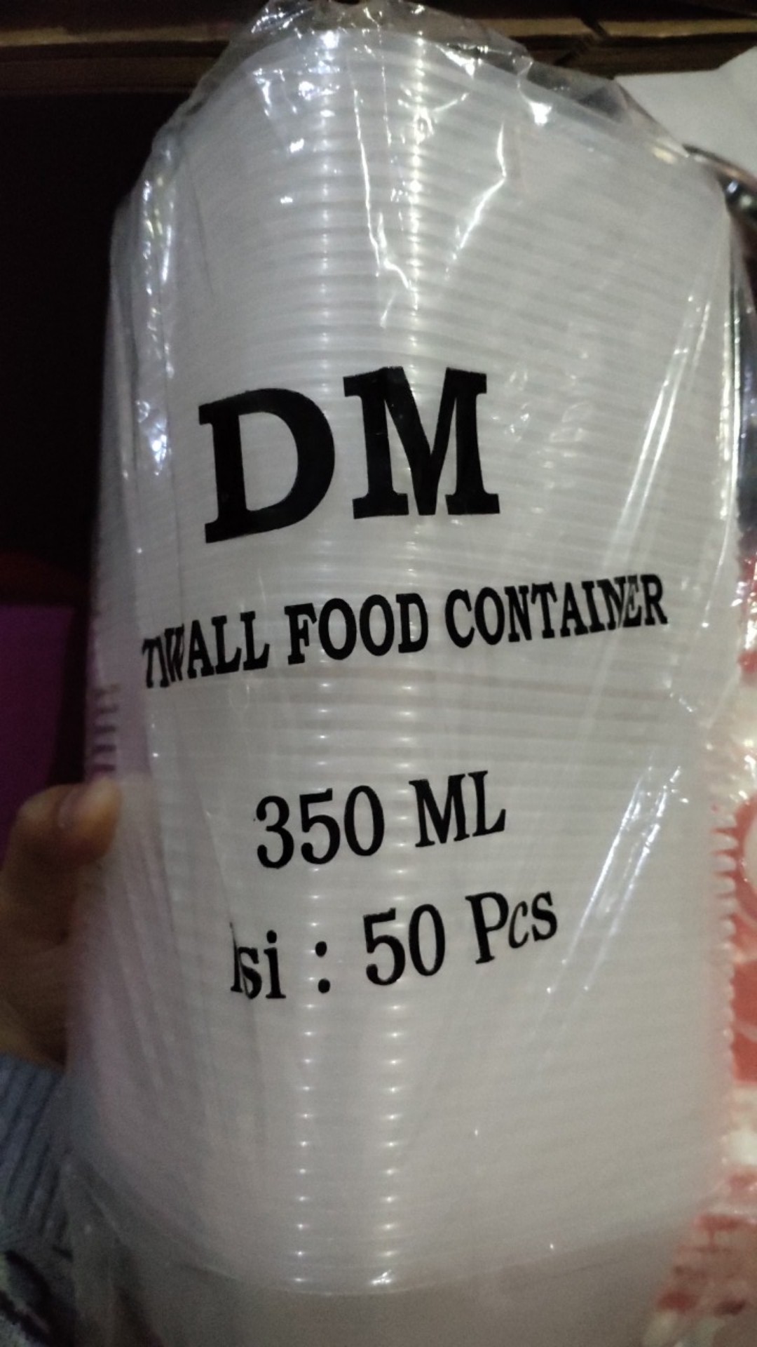 Thinwall Dm 350ml Square Food Container Kotak Makan Plastik 350ml Isi 25pcs