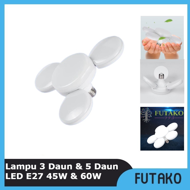 FUTAKO Lampu 5 Daun/Kipas Lampu LED E27 60 WATT