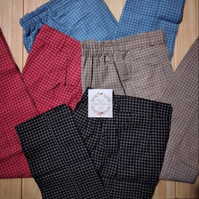 PANTS STRADIVARIUS TARTAN  CELANA  KOTAK JUMBO  BIG SIZE 