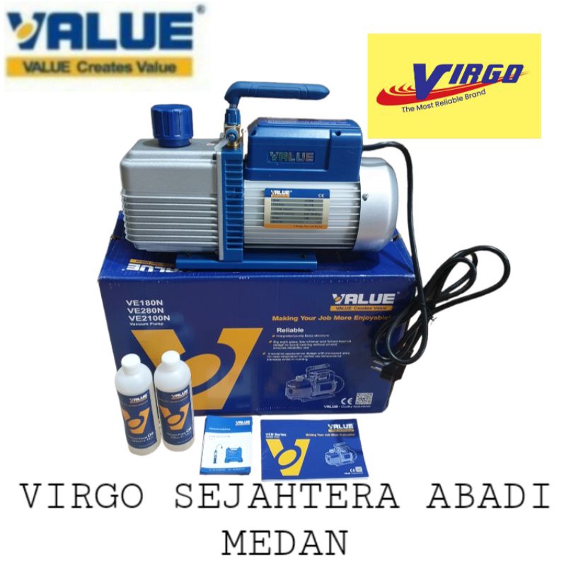 VE280N MESIN VACUUM PUMP 1 HP 9 CFM VACUM AC 15 MICRON VALUE VE 280N