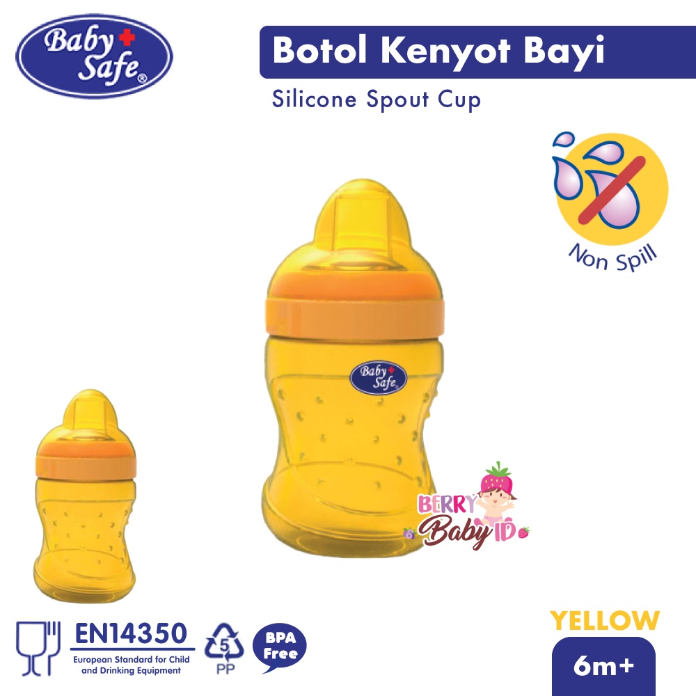 Baby Safe Cup Soft Silicone Spout Training Cup Botol Bayi Anak AP015 BBS066 Berry Mart