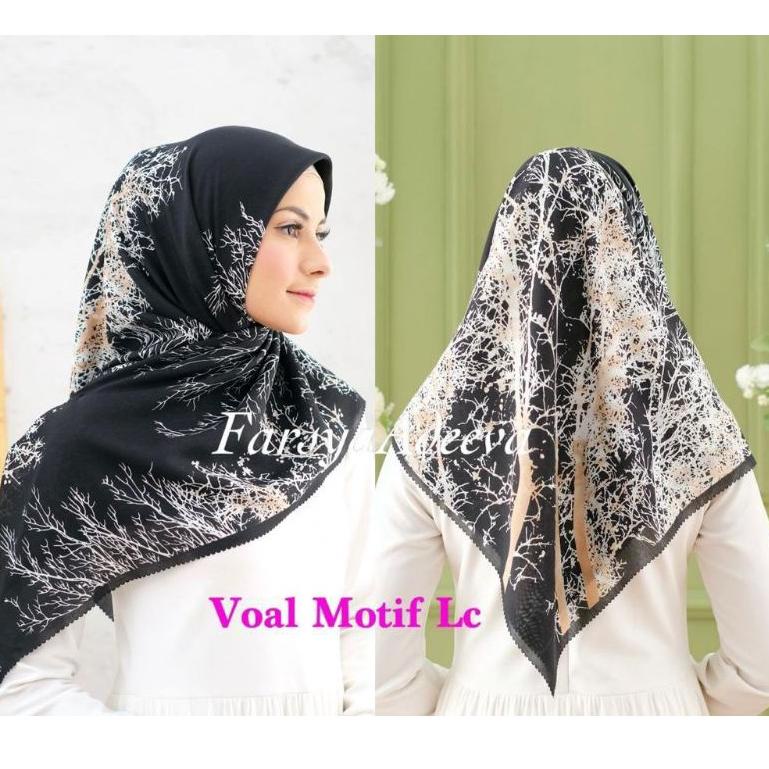 ECER VOAL MOTIF LASER PREMIUM PART 4 SEGIEMPAT DEENAY KW WEARING KLAMBI BUTTON SCARF HIJAB HEAVEN LI