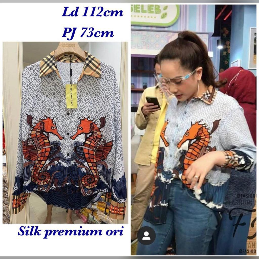 M2668 kemeja BERRY nagita premium ad aTAG import bangkok silk adem