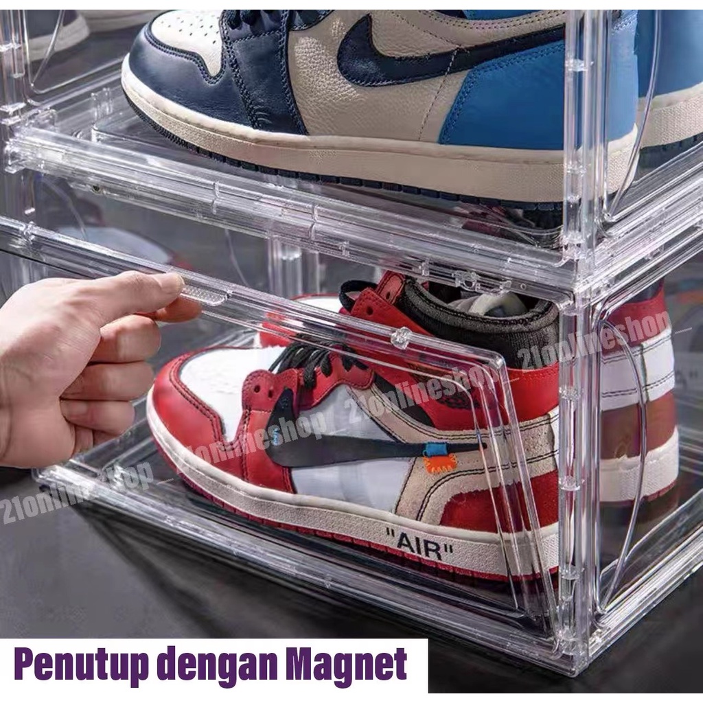 Shoe Box Full Acrylic Kotak Sepatu Akrilik Box Sepatu Sneakers Box Yeezy Box Jordan Box Air Jordan Box