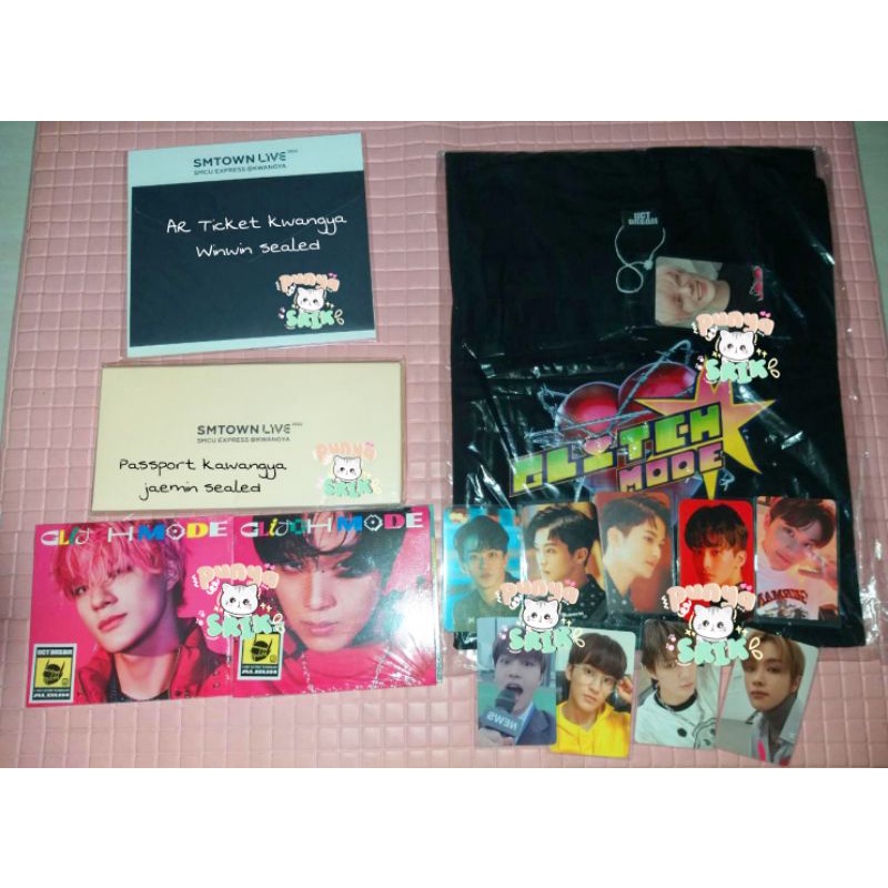 [Ready] md pop up glitch mode t-shirt jeno digipack jeno haechan mark superm us tour Ld taeil mangap