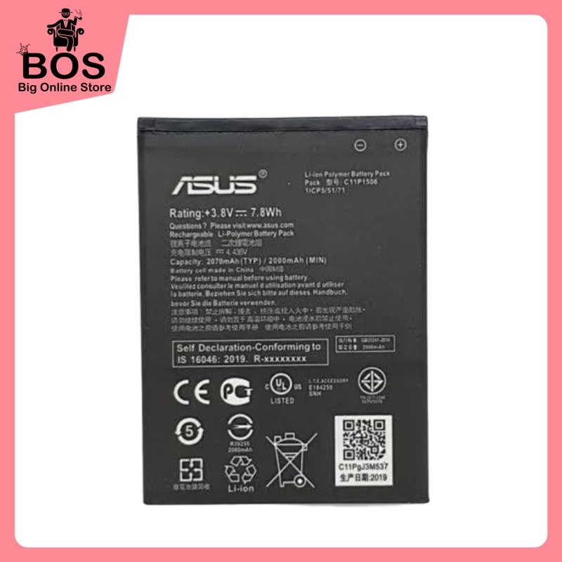 BOS - Battery HP Asus ZC500TG / C11P1506 / Zenfone Go 5.0 Inch  | Batre BT Baterai