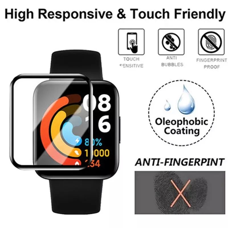 Anti Gores 3D Full Cover Screen Protector Xiaomi Redmi Watch 2 Lite / Redmi Watch 3 / Mi Watch Lite