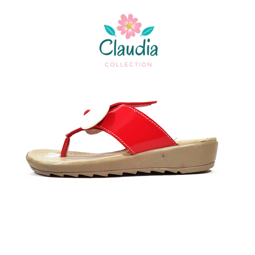 CLAUDIA Wedges Jepit Anak Remaja Motif Kelinci Pink