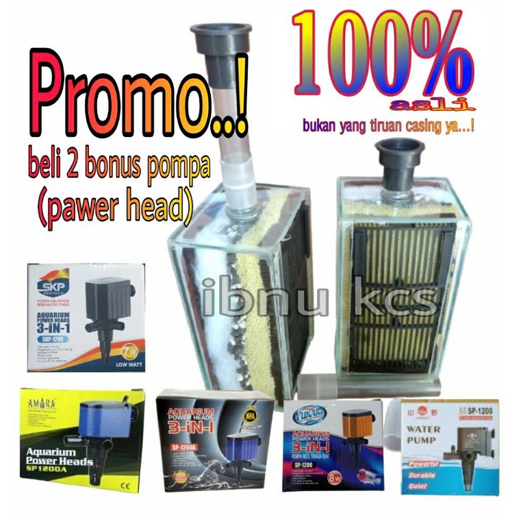 Filter aquarium tanpa kuras ukuran kecil tanpa pompa