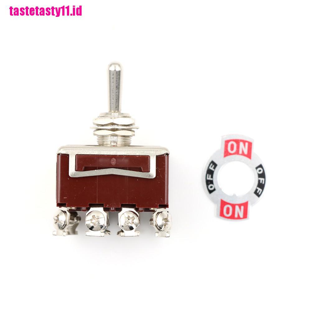 Toggle Switch 3 Posisi 12 Pin 4PDT ON-OFF-ON 10A / 380VAC