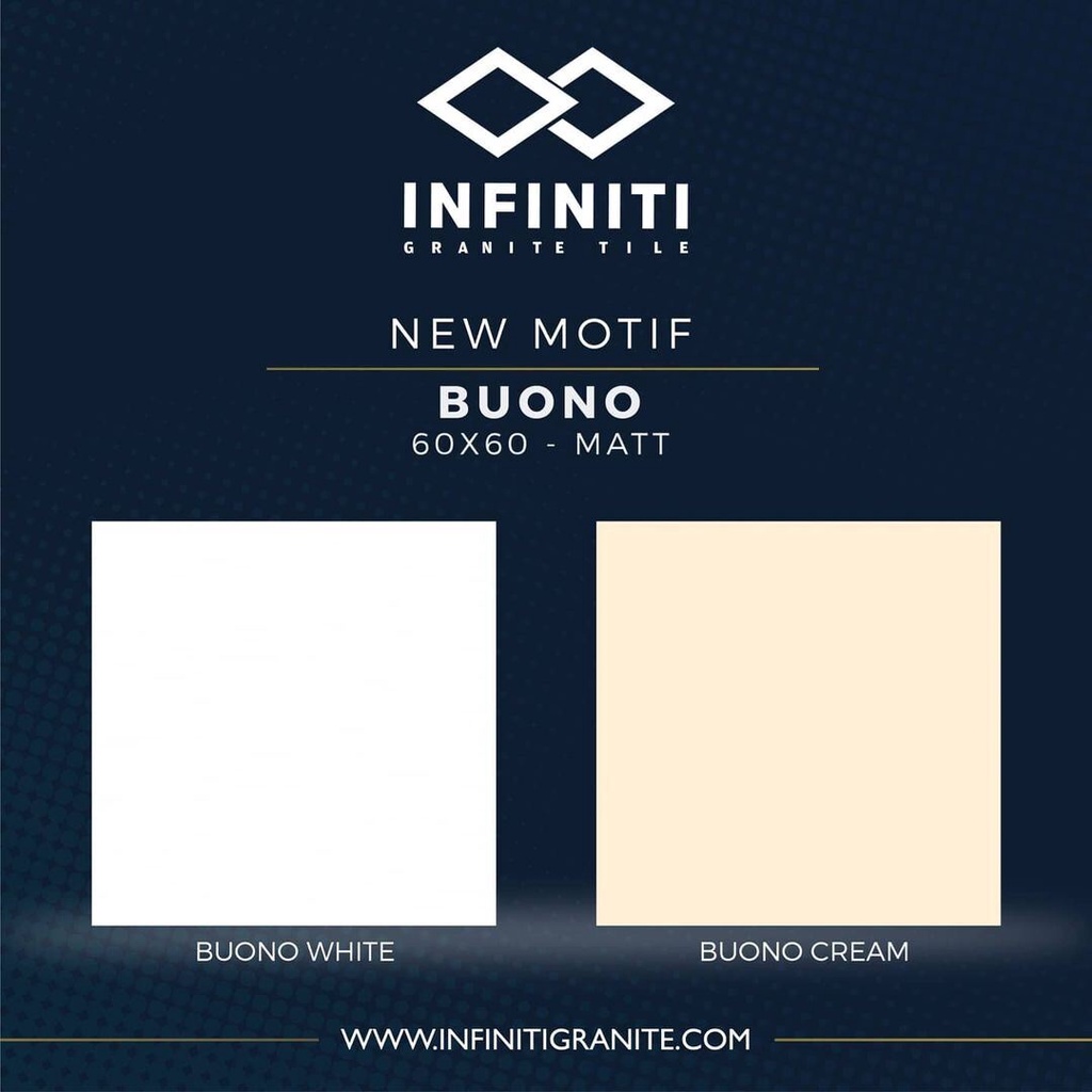 GRANITE LANTAI 60x60 BUONO WHITE CREAM / INFINITI / MATT / KW1