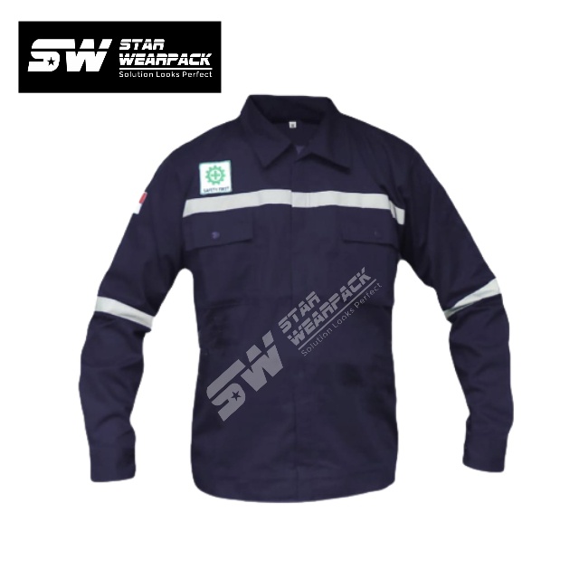 Star Wearpack - Baju Kerja Lapangan Seragam Kerja Proyek Warna Dongker Polos