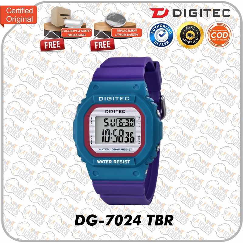 Jam Tangan DIGITEC DG-7024 / DG 7024 / DG7024 4088  Watch ORIGINAL-Blue - TBR