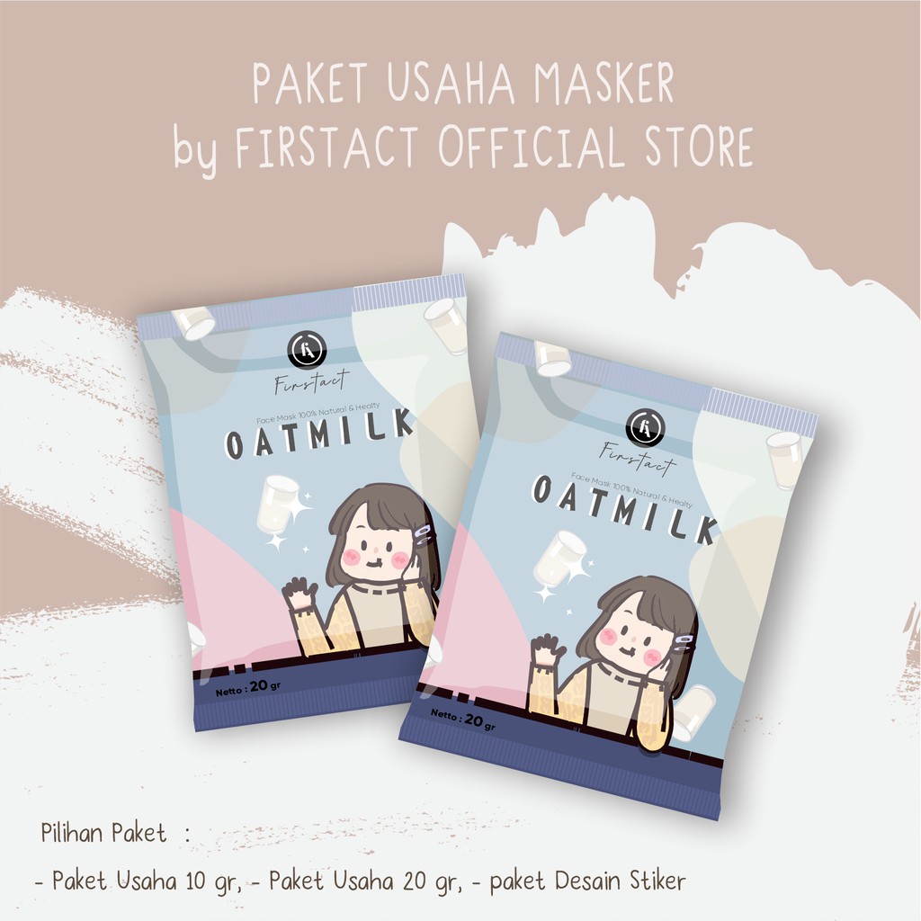 Paket Usaha Masker Wajah Organik By Firstact Masker Organik Bubuk Premium Paket Tanpa Brand Shopee Indonesia