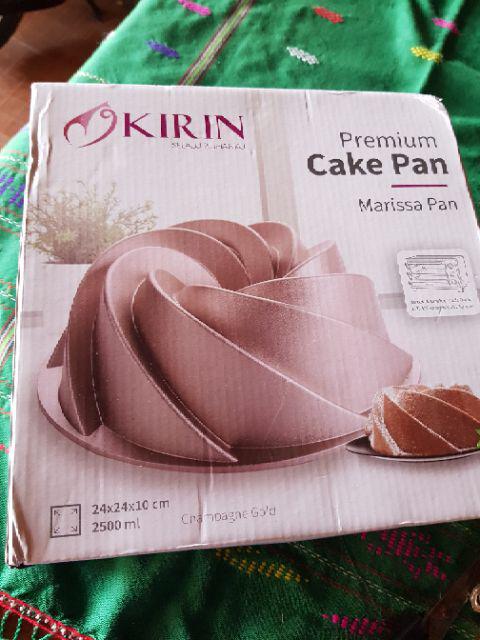 Kirin Premium Cake Pan Die Cast | Cetakan Kue Premium | Champagne Gold 24 Cm - Marissa