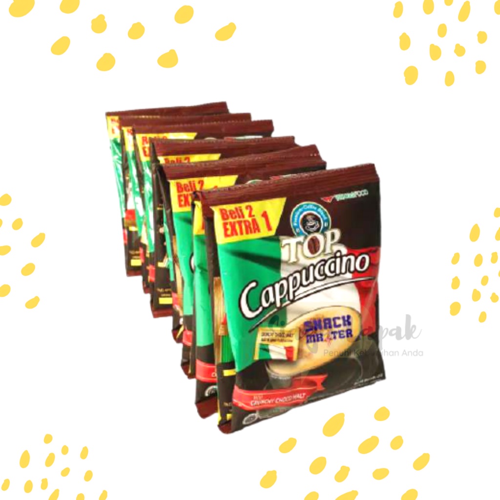 Kopi Top Cappucino With Choco Malt Granule Sachet 25 gram - 2 gratis 1