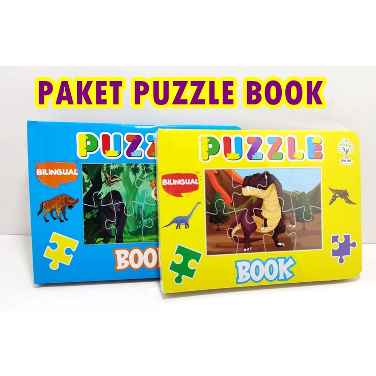 PAKET PUZZLE BOOK LANGUNG DAPAT 2 BUKU PUZZLE / PAKET PUZZLE BOOK DINO & WILD LIFE / PAKET BUKU EDUK