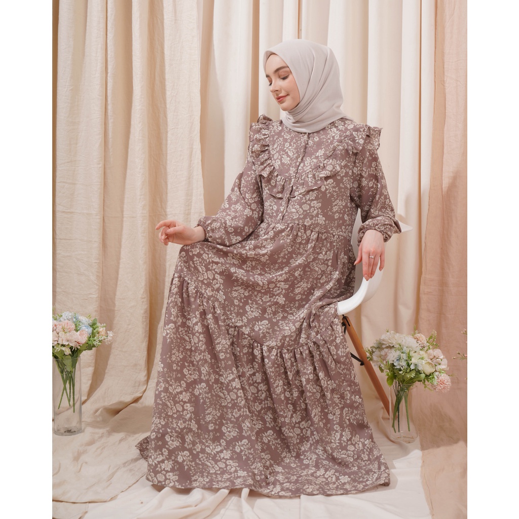 QUEENA DRESS BUSUI JUMBO LONG GAMIS ANTI KUSUT BAHAN ADEM