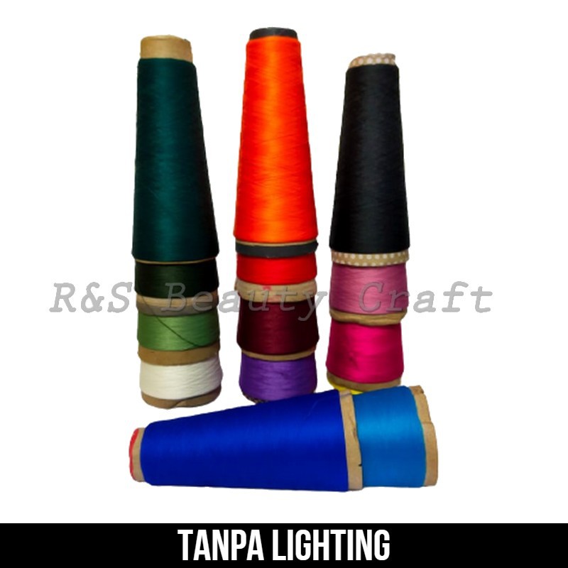 Benang obras polyester kecil murah warna warni lengkap