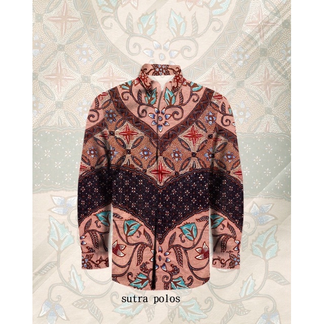 (kain) BATIK TULIS SUTRA ATBM ASLI PEKALONGAN POLA KEMEJA PRIA