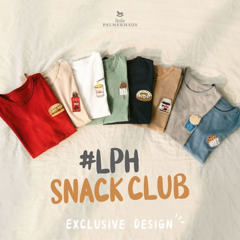 Little Palmerhaus SNACK CLUB Setelan Anak Pendek  / Stelan Baju Celana Anak 1-6y LIMITED EDITION