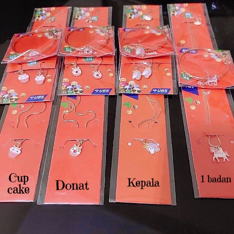 Set Anak: Kalung Anting Gelang Unicorn UBS 8k