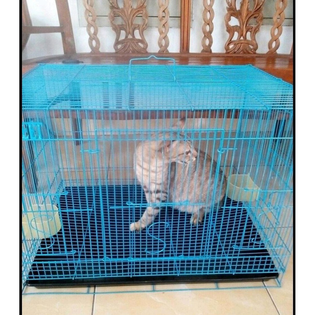 Kandang Besi Lipat Besar Untuk Kucing Anjing Kelinci Musang Ayam 