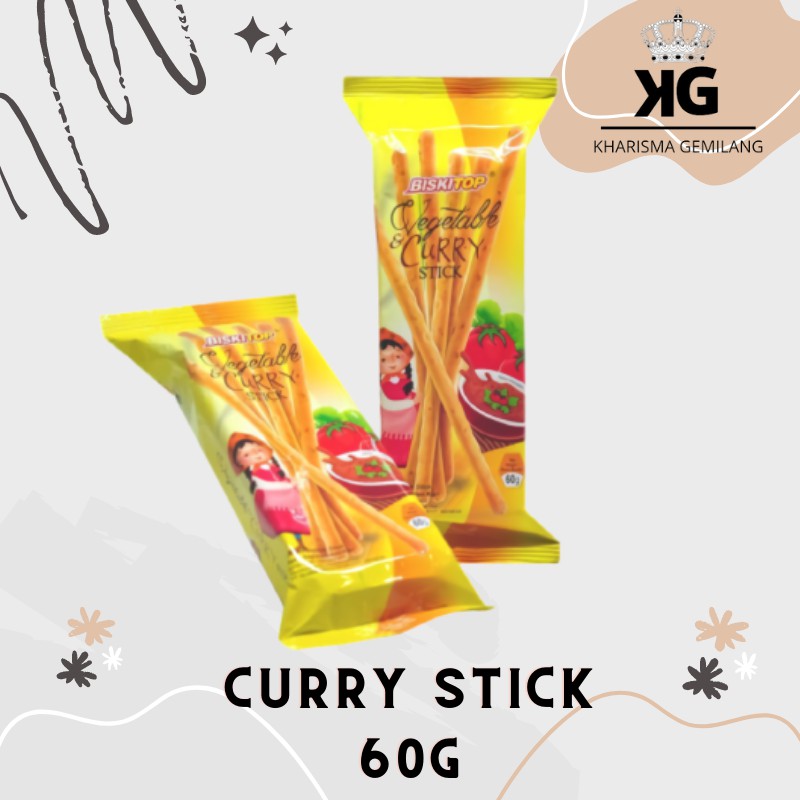 

BISKITOP - CURRY STICK 60g Biskuit Kue Kering Stik Anak Dewasa Enak Renyah Biscuit Rasa