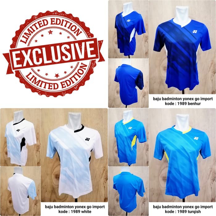 Baju badminton Yonex 1989 kaos badminton yonex grade ori import murah