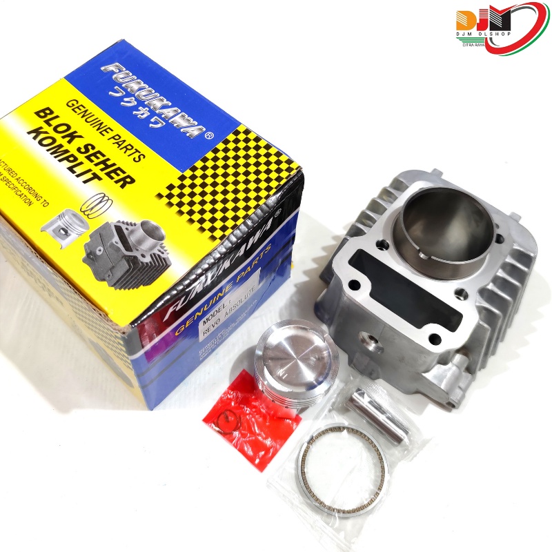 Paket Blok Seher Komplit Plus Piston Kit Revo Absolute Blade 110 Original Fukukawa