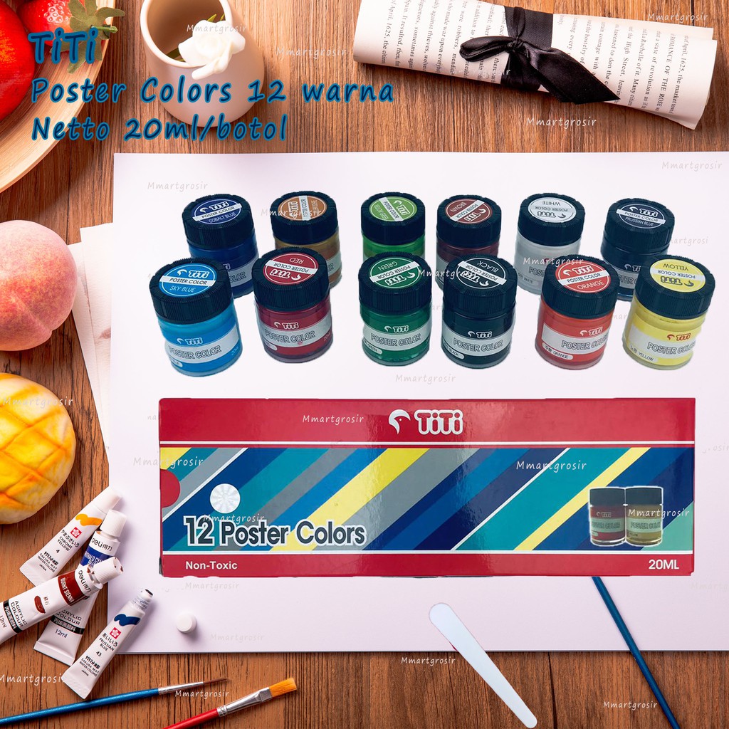 Titi / Poster Colors / Cat Poster 12warna / PC-20ml