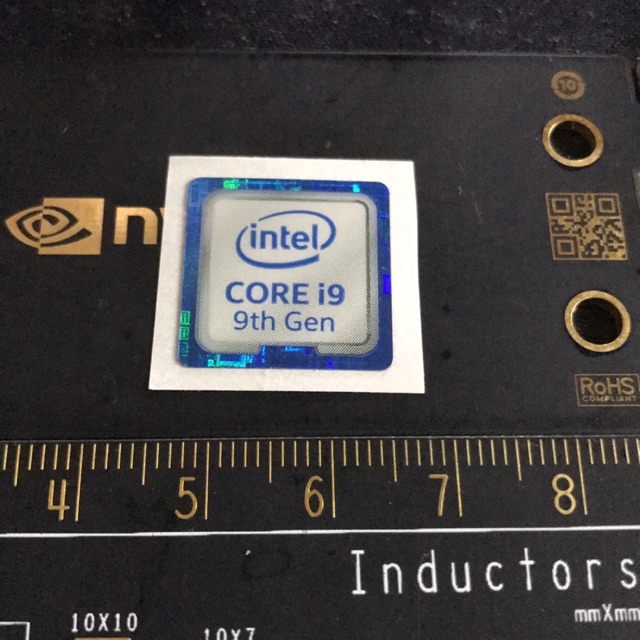 Sticker stiker intel Core i9 9th Gen ori