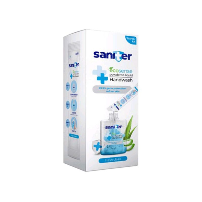 Saniter Handwash Powder To Liquid Starter Kit Fresh Clean Sabun Cuci Tangan
