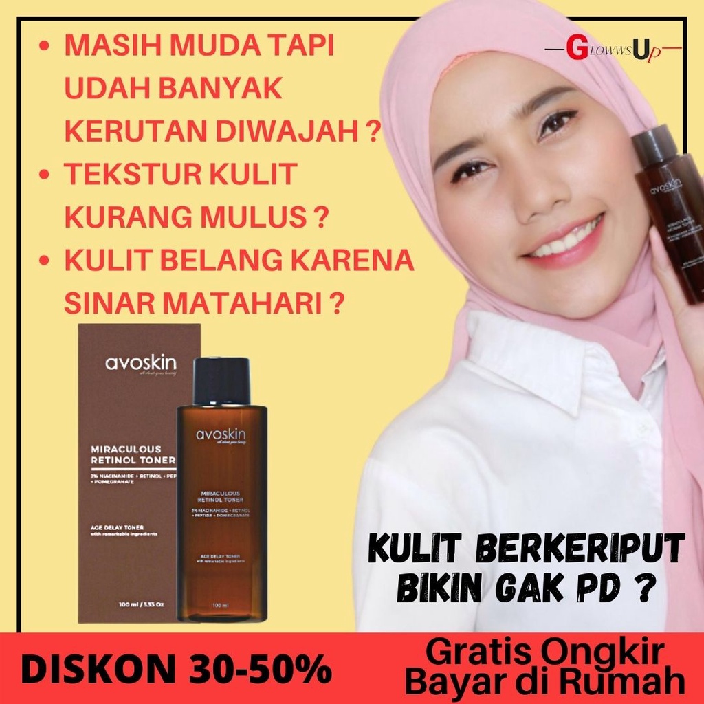 Toner Wajah Bpom Avoskin Miraculous Retinol Toner 100ml