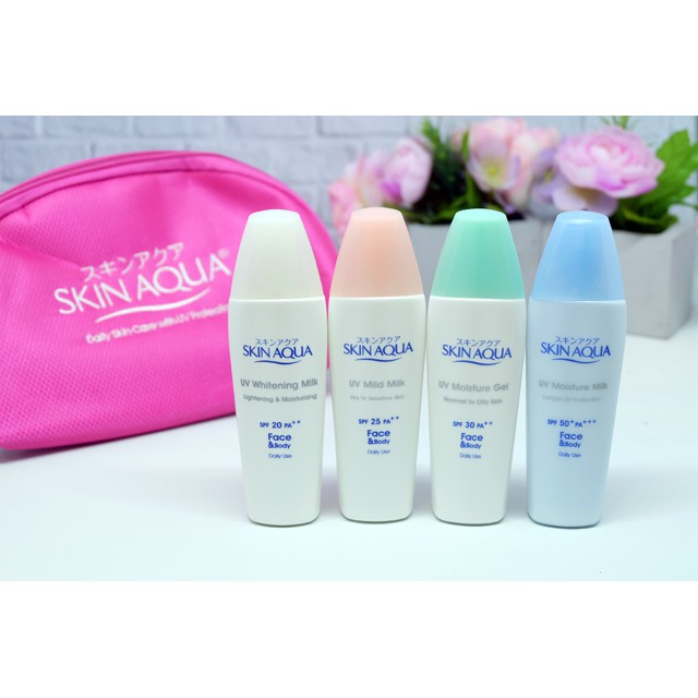 Skin Aqua Uv Moisture Milk | Mild | Moisture Gel - Milk | Toneup Essence Sunscreen SKINAQUA