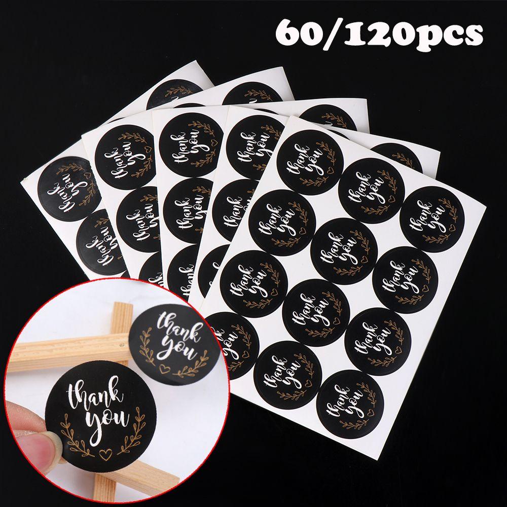 R-flower 60/120pcs Handmade Stiker Baru Baking Perhiasan Perlengkapan Pesta Penyegelan Craft Terima Kasih