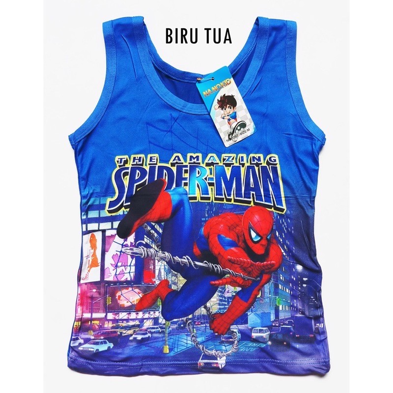 NANOKID SINGLET ANAK COWOK SPIDERMAN/ KAOS ANAK LAKI LAKI SINGLET / KUTUNG ANAK / SINGLET ANAK MURAH