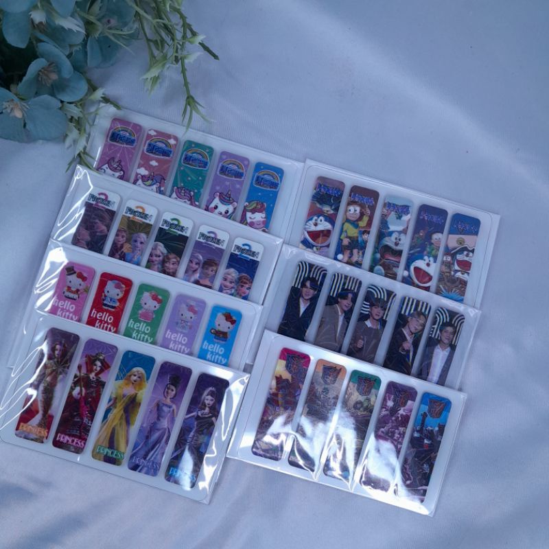 

Pembatas Buku Isi 100pcs Bookmark Penanda Halaman Stiker Karakter Buku