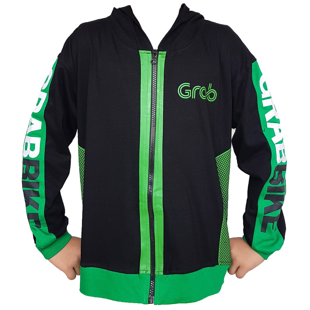 Baju Jaket Hoodie Anak Grab Bike GrabBike
