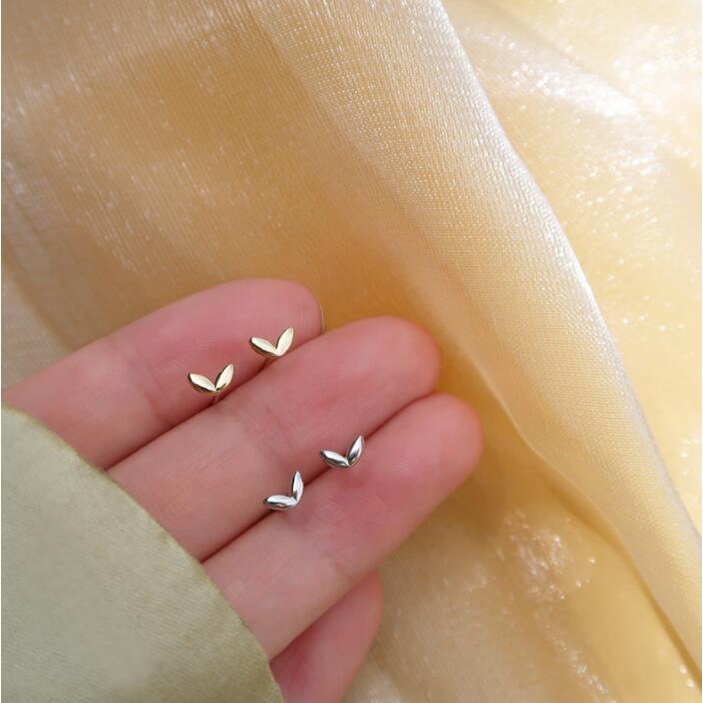 1 Pasang Anting Stud Desain Hope Of Life Bud Bahan S925 Silver Anti Alergi Untuk Wanita