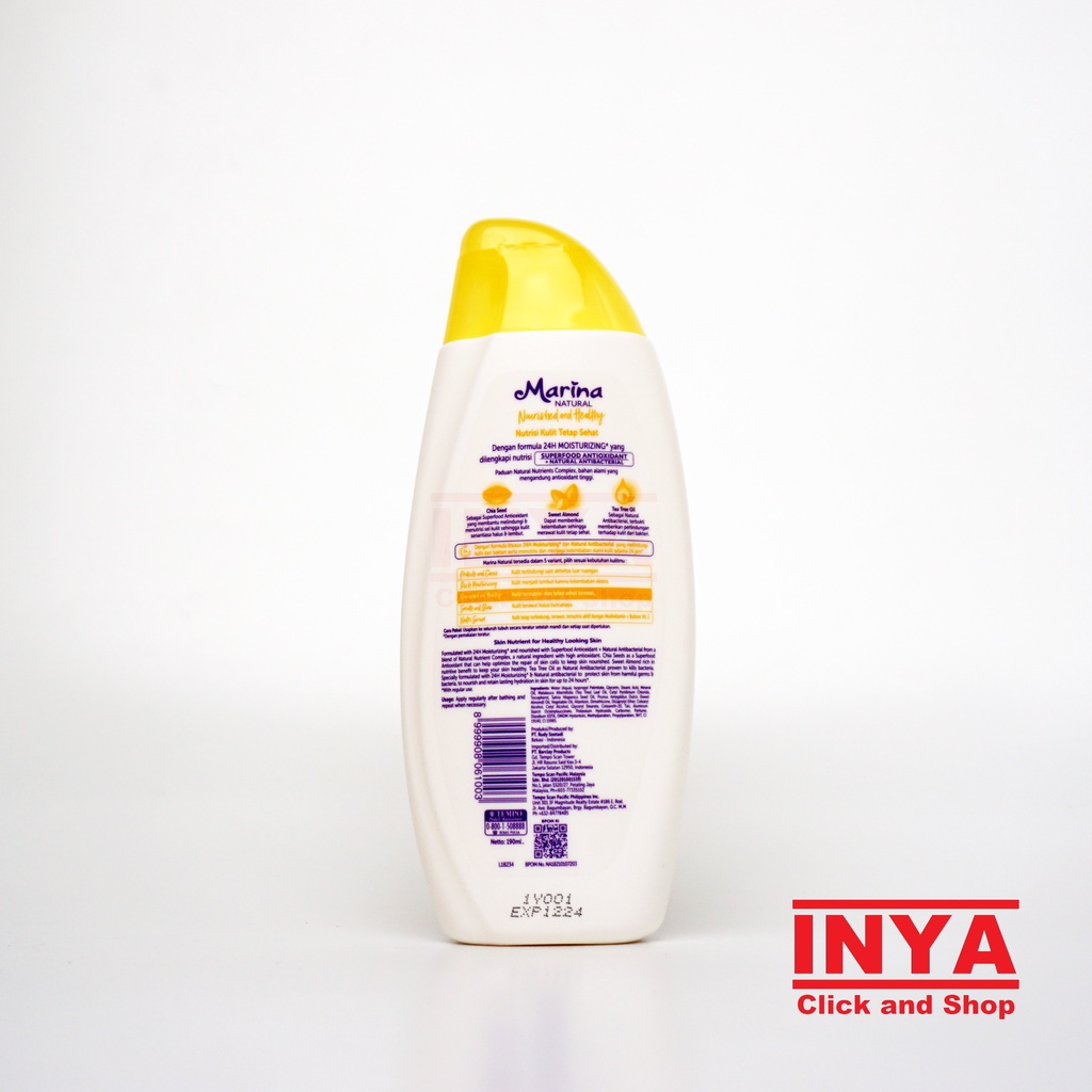 MARINA NATURAL NOURISHED AND HEALTHY ALMOND 190ml - Hand and Body Lotion