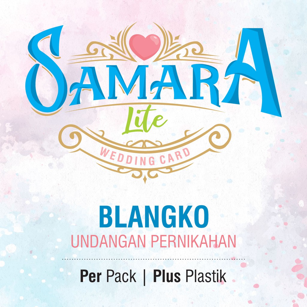 Blangko Undangan Pernikahan Samara Lite PerPack + Plastik