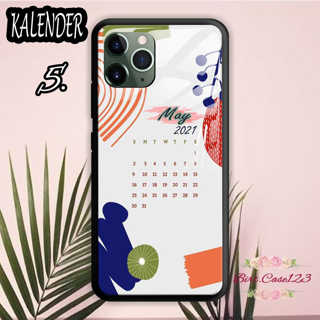 Softcase back case glass Kaca KALENDER Oppo A1K A3S A5S A7 A12 A11K F9 A5 A9 A11 A15 A31 A8 BC2923