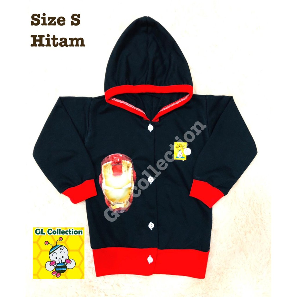 Jaket Fashion Outer Anak Cowok Superhero Lampu LED