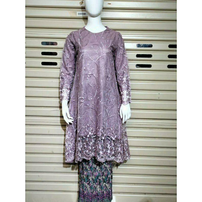 NEW KEBAYA TILLE JUMBO SAMAPAI 5L /KEBAYA TUNIK TILLE/KEBAYA MODERN-Lavender