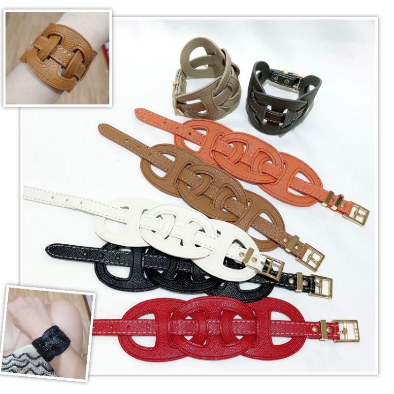 New Gelang kulit  Premium Quality Gelang tangan kulit branded band fashion import 9283