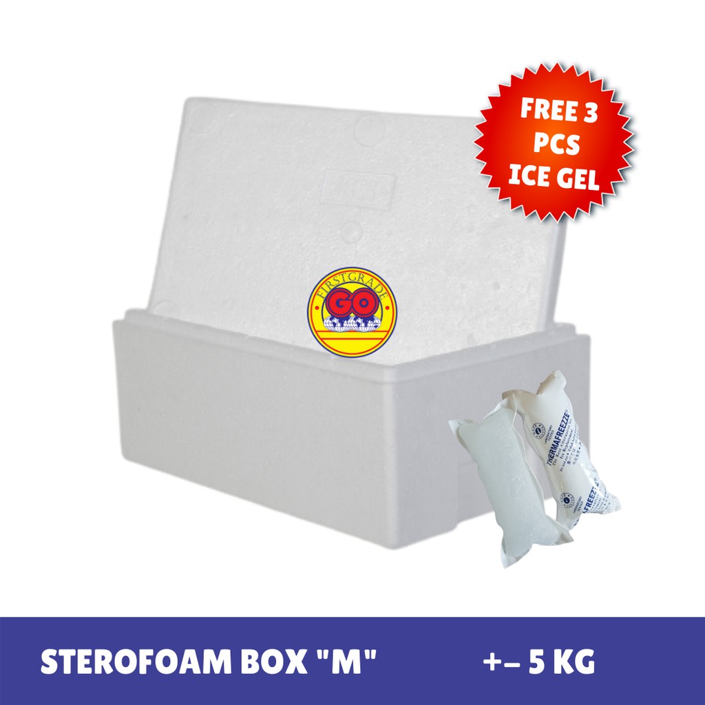 Spylee Sterofoam Box Medium 5Kg Pengiriman Luar Kota free ice gell