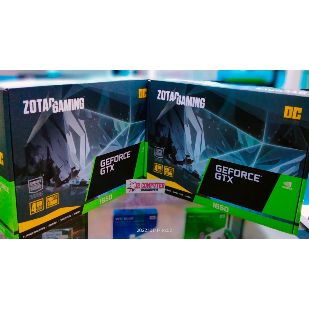 VGA Nvidia GeForce GTX1650/GTX 1650 4GB ZOTAC GAMING OC GARANSI RESMI