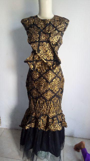 Zola_batik Batik Couple Gamis Mermaid Pinilih Duyung