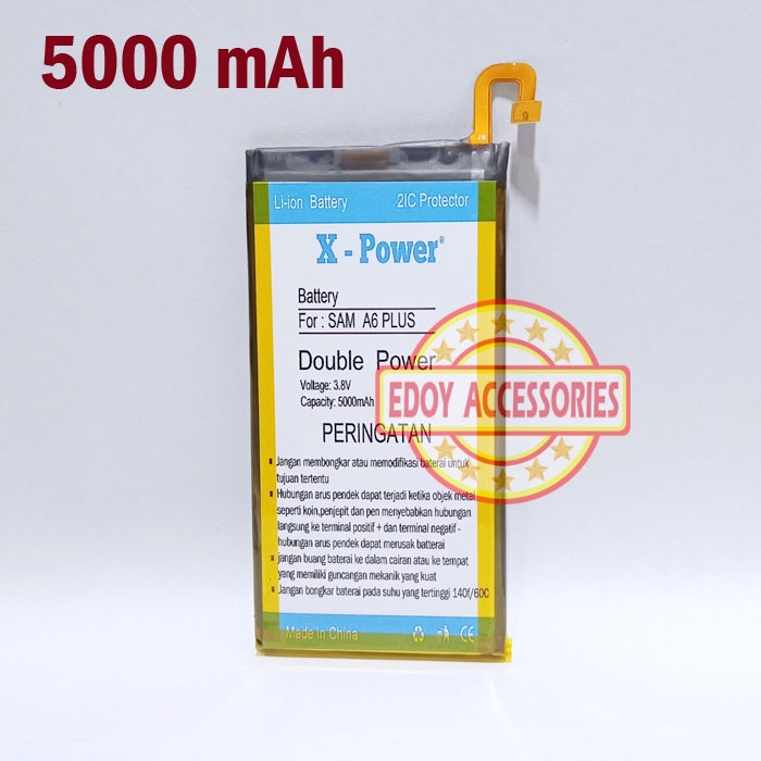 Batre Samsung Galaxy A6 Plus A605G A605 Double Power Batu Baterai Battery Tanam